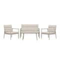 Miniatyrbilde 1 av 5: Mazzaro loungesett 1 sofa, 2 stoler, 1 sofabord beige.