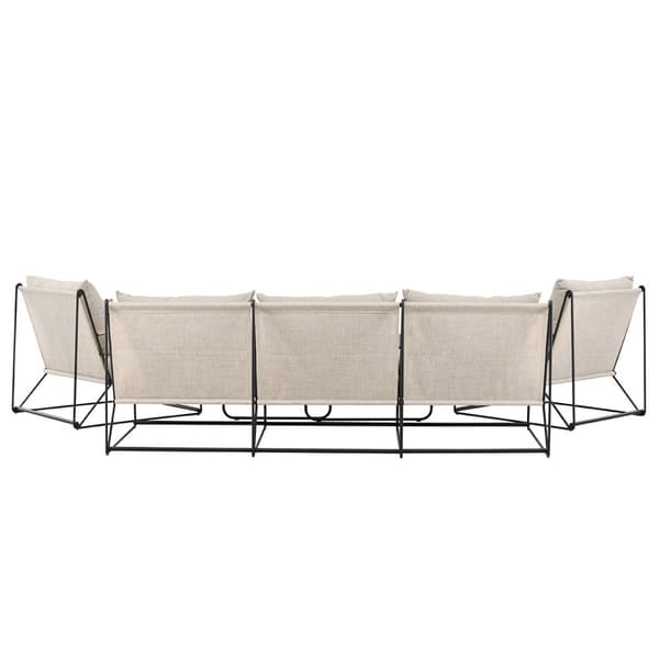 Palazzo loungesett 1 sofa, 2 stoler, 2 sofabord svart.