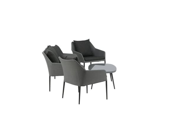 Havemøbelsæt, Spoga, 75x79x72 cm, Sort