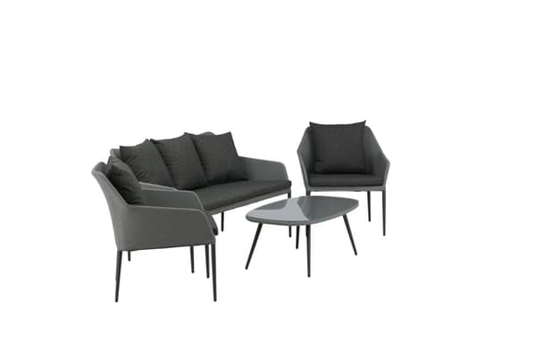 Havemøbelsæt, Spoga, 75x79x72 cm, Sort