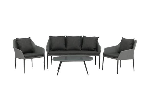 Havemøbelsæt, Spoga, 75x79x72 cm, Sort