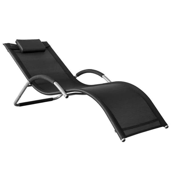 Solstol, OGS38-SCH, 165x56x67 cm, Svart