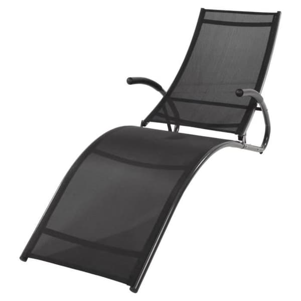 ProGarden Fällbar vilstol 174x59x87 cm svart 446771