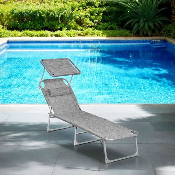Solstol, SONGMICS GCB19BG, 55x193x31 cm, Mörkgrå