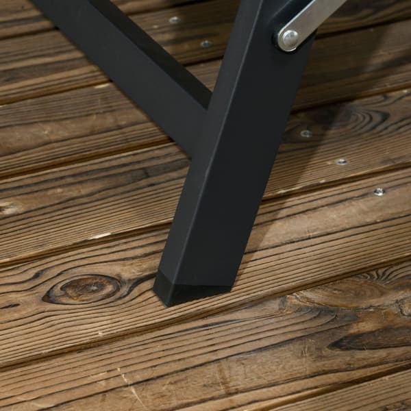 Rootz 2 stykker Sun Lounger Set - hvilestole - udendørs senge - justerbar ryglæn - aluminiumsramme - 195 cm x 66 cm x 34 cm