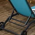 Miniatyrbillede 5 af 6: Rootz 2 stykker Sun Lounger Set - hvilestole - udendørs senge - justerbar ryglæn - aluminiumsramme - 195 cm x 66 cm x 34 cm