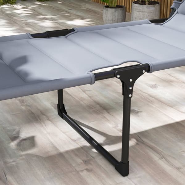 Rootz 2 -osainen Sart Sun Loungers - Kannen tuolit - Taitettavat ranta -loungerit - Suuri mukavuus - 70 cm x 200 cm x 45cm