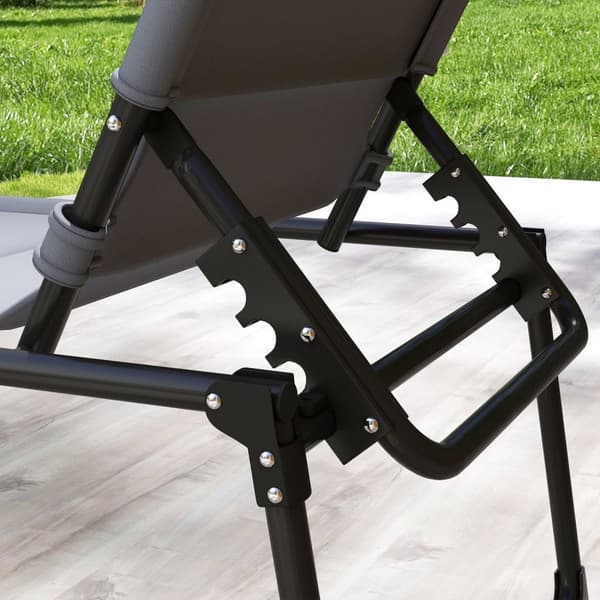 Rootz 2 -osainen Sart Sun Loungers - Kannen tuolit - Taitettavat ranta -loungerit - Suuri mukavuus - 70 cm x 200 cm x 45cm