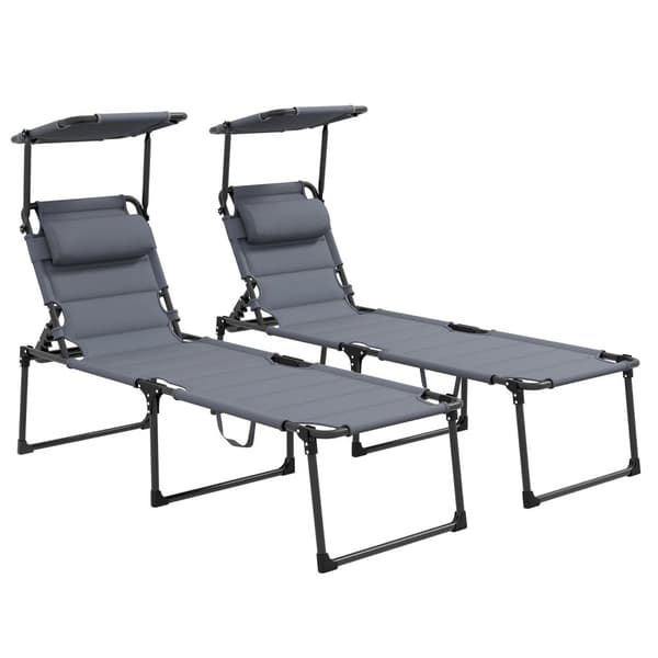 Rootz 2 -osainen Sart Sun Loungers - Kannen tuolit - Taitettavat ranta -loungerit - Suuri mukavuus - 70 cm x 200 cm x 45cm