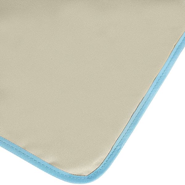 Rootz 2 -set justerbar strandmatta - vikbar solstol - bärbara lounger - nackstöd och 5 positioner - 124 cm x 53 cm x 37-50 cm - brun, blå