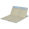 Miniatyrbild 1 av 10: Rootz 2 -set justerbar strandmatta - vikbar solstol - bärbara lounger - nackstöd och 5 positioner - 124 cm x 53 cm x 37-50 cm - brun, blå