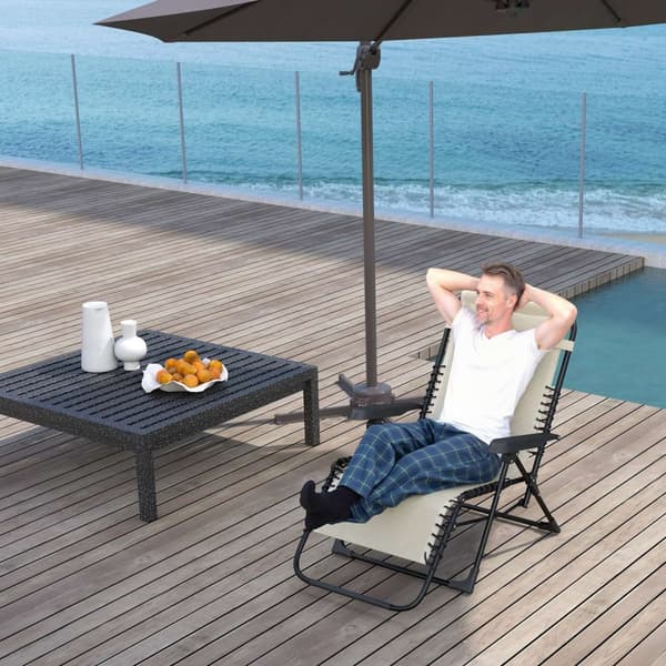 Rootz fällbar solstol - Garden Recliner - Strandstol - 5 -faldig justerbar - 90 cm x 65 cm x 112 cm