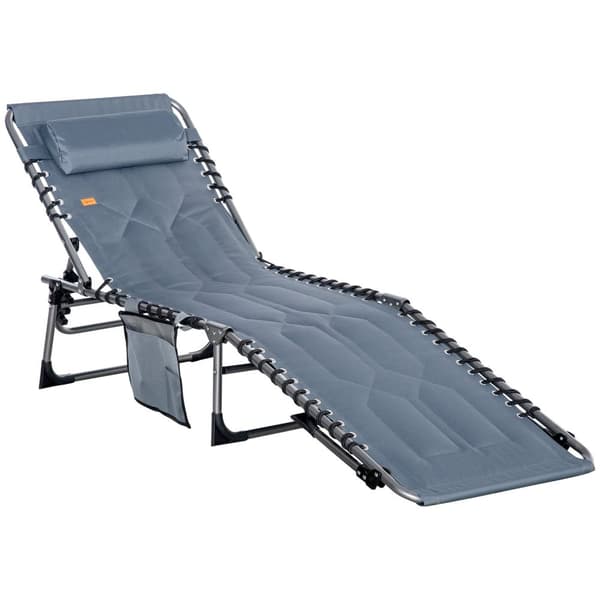 Rootz Foldble Sun Lounger - Garden Lounger - Funbing Lounger - 5 -vaiheinen selkänoja - Oxford -kangas - 188 x 57 x 30 cm