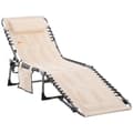 Miniatyrbillede 10 af 10: Rootz Foldbar Sun Lounger - Garden Lounger - Foldestol - 5 -trins ryglæn - Oxford -stof - 188 x 57 x 30 cm - Brun