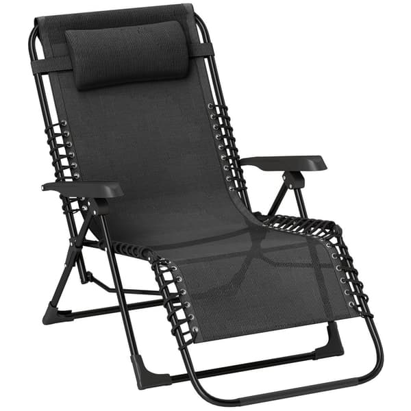 Rootz Foldbar Sun Lounger - Garden Rure - Outdoor Chaise - 5 -Position Rygglæn - 112 cm x 65 cm x 90 cm - Understøtter 120 kg - med pude