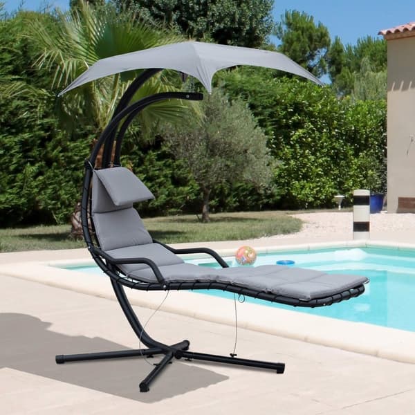 Rootz Hanging Lounger Schwingliege - Hollywood Swing - Garden Lounger - Ergonomisk komfort - 190 cm x 115 cm x 190 cm