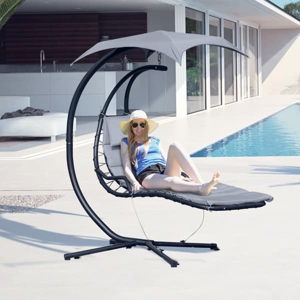 Rootz Hanging Lounger Schwingliege - Hollywood Swing - Garden Lounger - Ergonomisk komfort - 190 cm x 115 cm x 190 cm