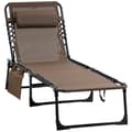 Miniatyrbillede 1 af 10: Rootz liggende stol - sammenfoldelig liggestol - liggende stol - nakkepude support - stålramme - 185 cm x 58 cm x 30 cm