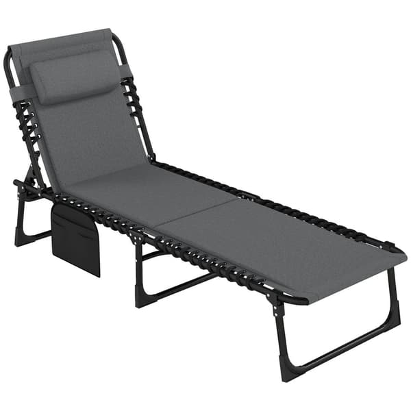 Rootz Sun Lounger - Dollstol - Poolstol - Justerbar komfort - 68 cm x 189 cm x 36 cm