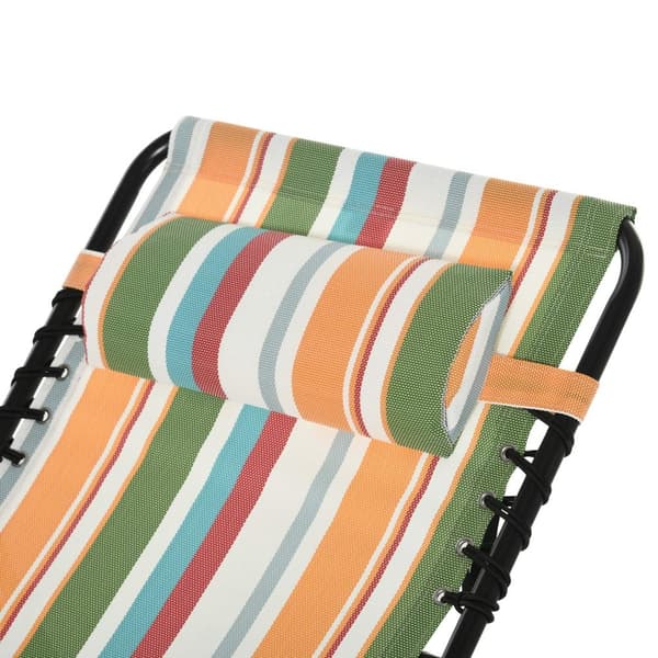 Rootz Sun Lounger - Foldble Garden Lounger - Folding Lounger - 4 -vaiheinen selkänoja - 189 x 58 x 30 cm