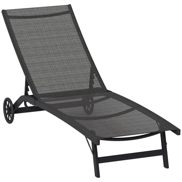 Rootz Sun Lounger - Justerbar hvilestol - Udendørs chaise - Åndbart stof - 195 cm x 66 cm x 34 cm