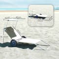 Miniatyrbillede 3 af 10: Rootz Sun Lounger Set - Foldbar havelounger - Rulle dækstol - Justerbar ryglæn - 62 cm x 148 cm x 85 cm