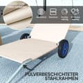 Miniatyrbillede 8 af 10: Rootz Sun Lounger Set - Foldbar havelounger - Rulle dækstol - Justerbar ryglæn - 62 cm x 148 cm x 85 cm