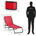 Miniatyrbillede 3 af 6: Rootz Sun Lounger - sammenfoldelig liggestol - Beach Lounger - Justerbar komfort - 197 cm x 58 cm x 30 cm