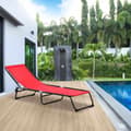 Miniatyrbillede 2 af 6: Rootz Sun Lounger - sammenfoldelig liggestol - Beach Lounger - Justerbar komfort - 197 cm x 58 cm x 30 cm