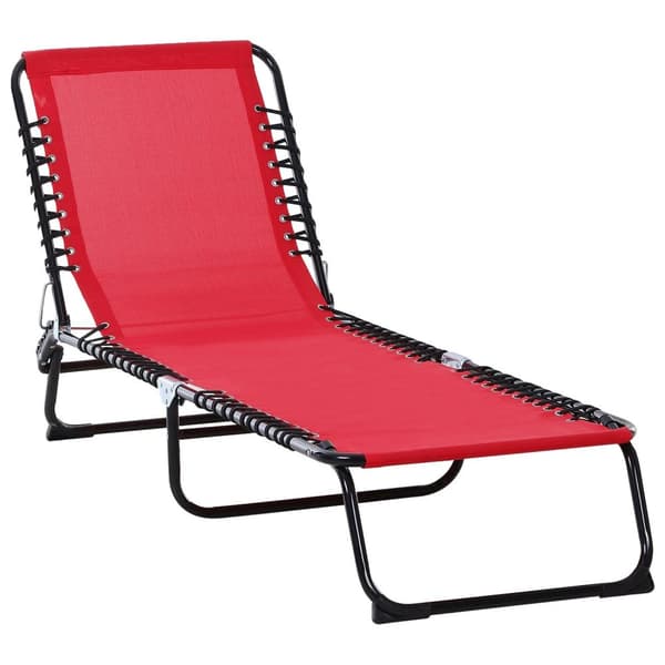 Rootz Sun Lounger - sammenfoldelig liggestol - Beach Lounger - Justerbar komfort - 197 cm x 58 cm x 30 cm