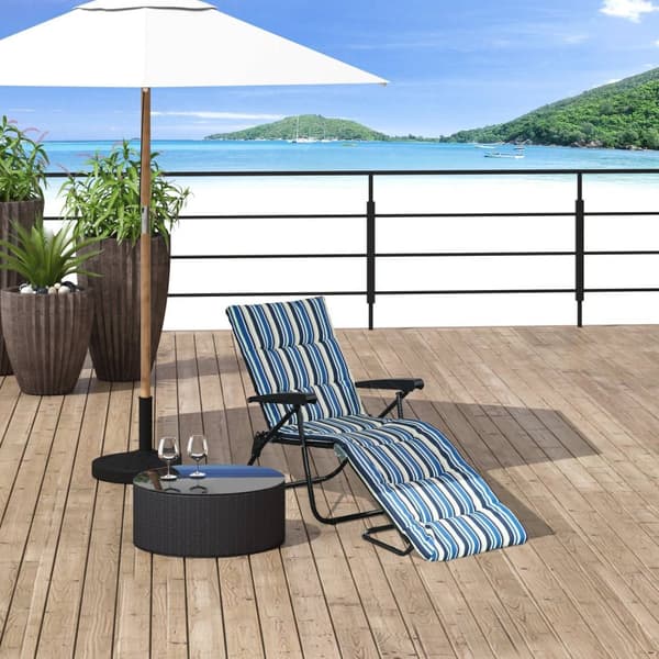 Rootz Sun Lounger Foldbar Doll Chair - Strandstol - Outdoor Recliner - 6 -position komfort - 153 cm x 58,5 cm x 89 cm