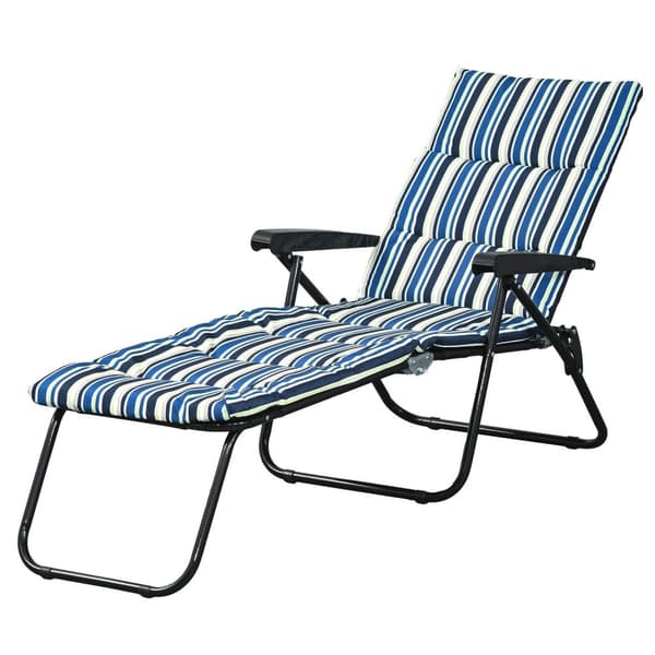 Rootz Sun Lounger Foldbar Doll Chair - Strandstol - Outdoor Recliner - 6 -position komfort - 153 cm x 58,5 cm x 89 cm