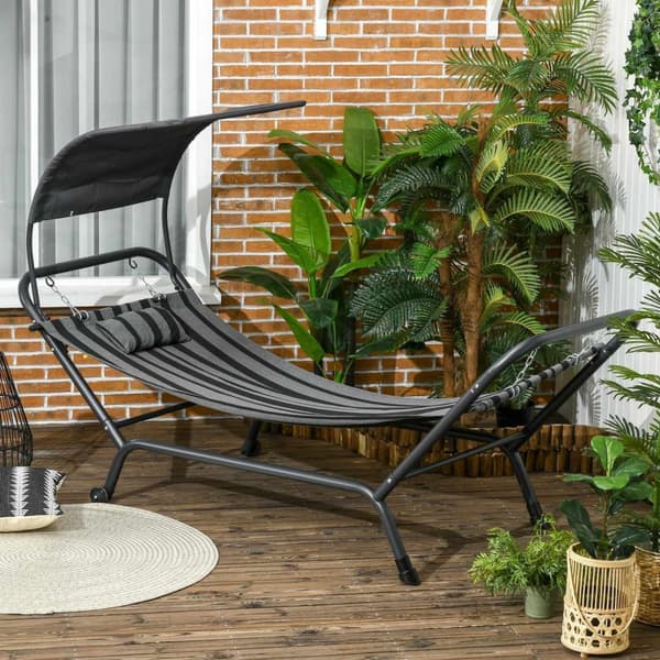 Rootz Sunbathing Lounger - riippumatossa sänky - ulkoilmakappale - UV -suoja, helppo liikkuvuus - 240L x 92b x 148H cm
