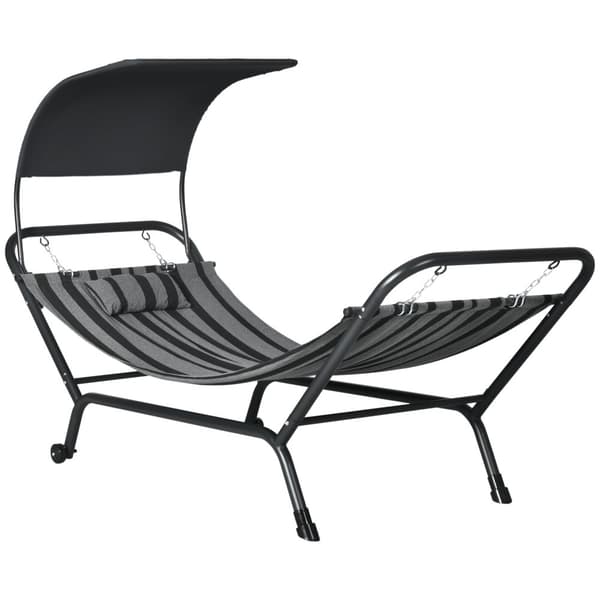 Rootz Sunbathing Lounger - riippumatossa sänky - ulkoilmakappale - UV -suoja, helppo liikkuvuus - 240L x 92b x 148H cm