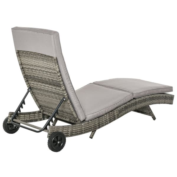 Rootz Sun Lounger -kannen tuoli - lepotuoli - ulkotuoli - 5 säädettävää asentoa - irrotettava kansi - 207cm x 70cm x 70cm