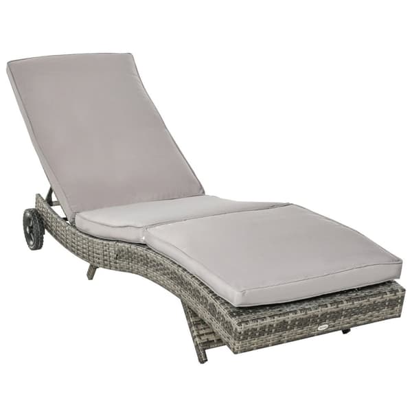 Rootz Sun Lounger -kannen tuoli - lepotuoli - ulkotuoli - 5 säädettävää asentoa - irrotettava kansi - 207cm x 70cm x 70cm