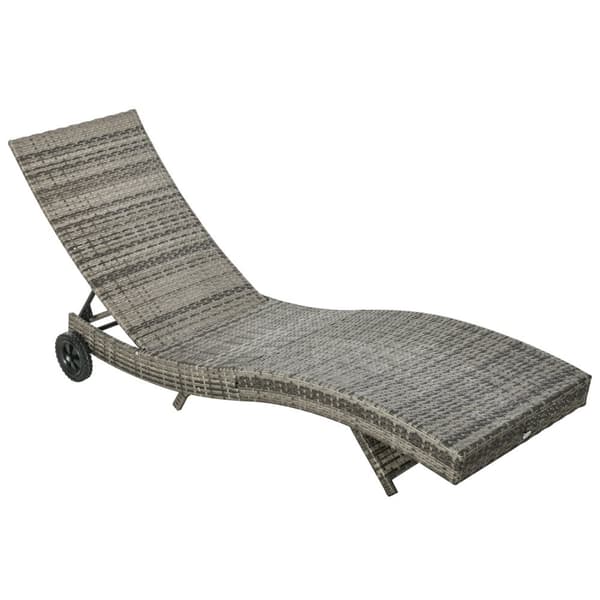 Rootz Sun Lounger -kannen tuoli - lepotuoli - ulkotuoli - 5 säädettävää asentoa - irrotettava kansi - 207cm x 70cm x 70cm