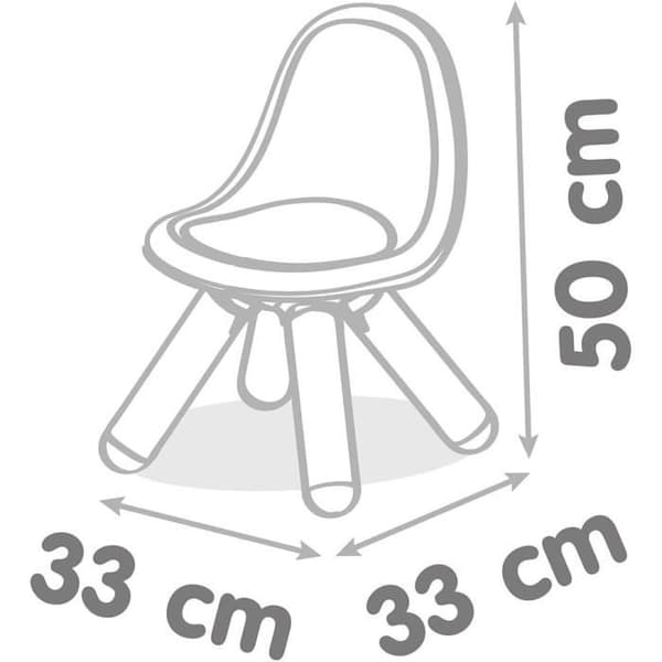 Smoby - Grön barnstol - Utomhus och inomhus - H27cm - Tillverkad i Frankrike