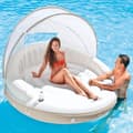Miniatyrbild 1 av 3: INTEX Lounge Caribbean Pool uppblåsbar madrass med solskydd och dryckeshållare