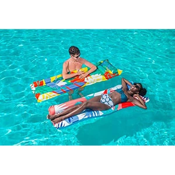 Poolmadrass - BESTWAY - Mode - 1,83 m x 69 cm - Flerfärgad - Uppblåsbar