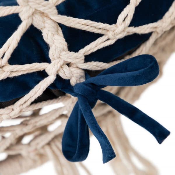 Hobbygarden - SDHGRN7 - OREILLER CIGOGNE GRANDE MAISON BLEU MARINE