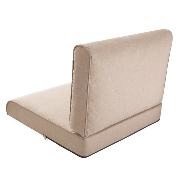 Beige kudde för fåtölj, soffa, möbler i flätad resin 50x50