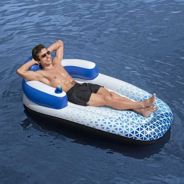 Bestway Flytande Solstol Hydro Force Uppblåsbar Float Vattenboj Simbassäng Uppblåsbar Seat Beach Simning 93322