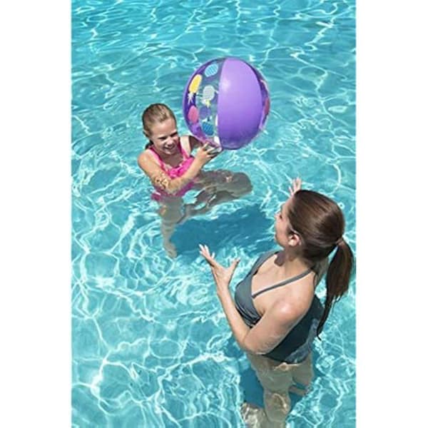 Uppblåsbar badboll - BESTWAY - Designermodell - 51 cm - Slitstark PVC - Diverse