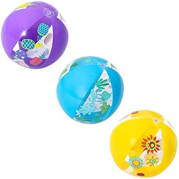 Uppblåsbar badboll - BESTWAY - Designermodell - 51 cm - Slitstark PVC - Diverse