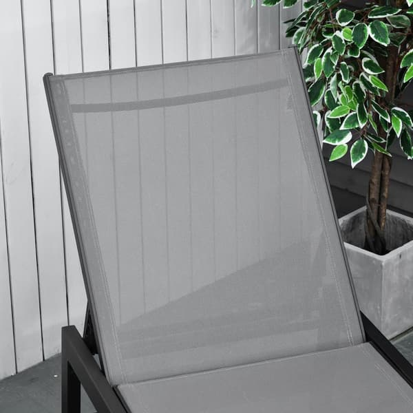 Solstol, 169x65x102 cm, Grå