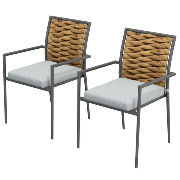 Trädgårdsstolset, 2er-Set, 57x58x87 cm, Grå