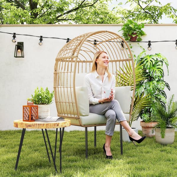 Rattan Stol, 95x80x155 cm, Beige
