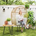 Miniatyrbillede 2 af 9: Rattan Stol, 95x80x155 cm, Beige