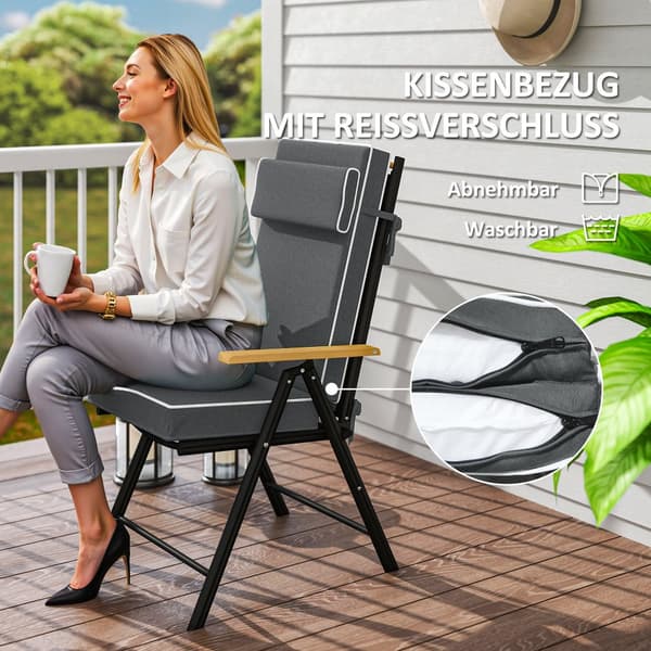 Sittkudde, 120x47x9.5 cm, Mörkgrå